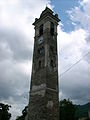 Campanile del santuario di Nostra Signora dei Miracoli presso Cicagna, Liguria, Italia