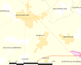 Mapa obce Ricarville