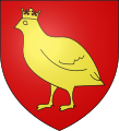 Di rosso, alla pernice coronata d'oro (Aunis, Francia)