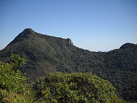 Vue du pic de Tijuca depuis Pedra do Conde.