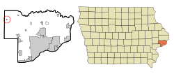 Location of New Liberty, Iowa