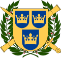 Sobrescudos estilizados nas armas do Colégio Sueco de Armas.