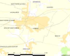 Poziția localității Luneray