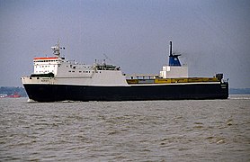 Norsky ferry departing from Ipswich