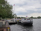 Der Schleppkahn Ilse-Lucie als Museumsschiff im Hafen Pritzerbes