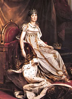 Joséphine de Beauharnais op se troon