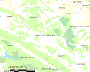 Poziția localității Montégut-Plantaurel