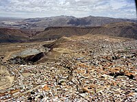 Potosí vanuit de lucht