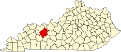 Karte von Ohio County innerhalb von Kentucky