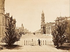 King William Street Adelaide, looking north from Victoria Square (1872)