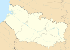 Mapa konturowa Sommy, blisko centrum na lewo u góry znajduje się punkt z opisem „Oneux”