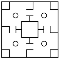 Diagramme du plateau du liubo.