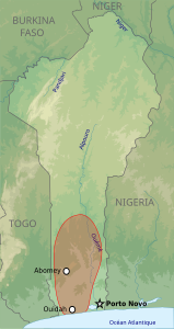 Regno di Dahomey - Localizzazione