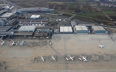 Der Stuttgarter Flughafen aus der Luft