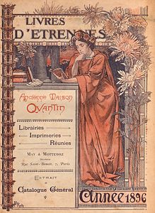 Couverture du catalogue « étrennes » 1896 par Marcel-Pierre Ruty.