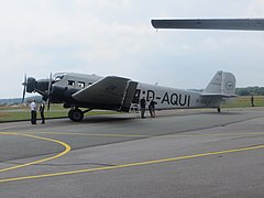 Lufthansa Museumsmaschine JU-52 D-AQUI zu Gast beim Flugtag 2014