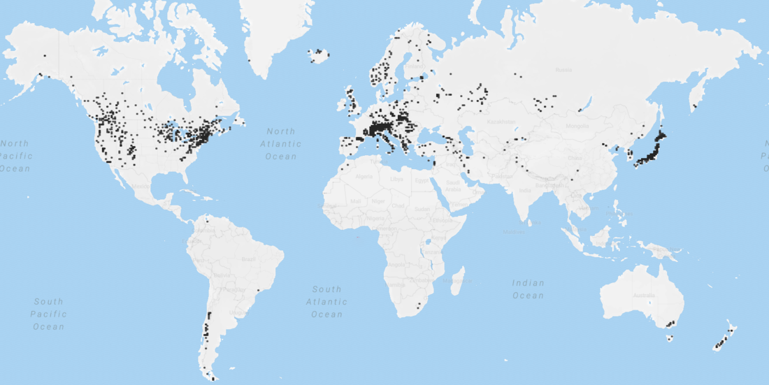 Map of Canada ski resorts