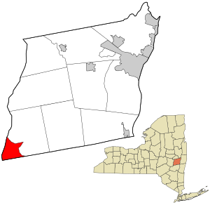 Location in Albany County and the state of New York.