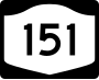 New York State Route 151 marker