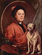 William Hogarth: "The Painter and his Pug (Ressam ve köpeği)"