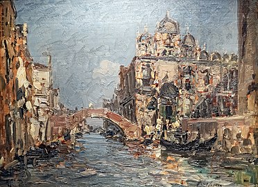 Canale dei Santi Giovanni e Paolo con la Scuola di San Marco, Pinacoteca Egidio Martini, Ca' Rezzonico