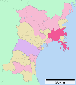 Lokasi Ishinomaki di Prefektur Miyagi