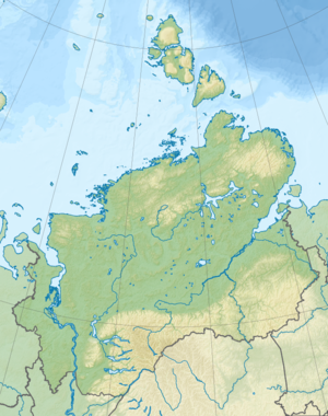 Dikson na zemljovidu Tajmirskog Dolgano-neneckog rajona