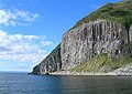 Basalt columns on the south-west side of the island