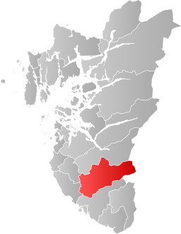 Bjerkreims kommun i Rogaland fylke.