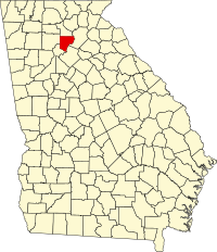 Map of Džordžija highlighting Forsyth County