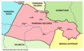 Karta provincije Panonija Sekunda sa glavnim gradom Sirmijumom. Nastaje oko 296. reformama cara Dioklecijana i daljim usitnjavanjem stare provincije Panonija