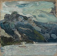 Lake Traun with Mountain Sleeping Greek Woman, 1907, Leopold Museum