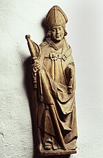 Thumbnail for File:Träskulptur, biskop - Ignaberga gamla kyrka, Hässleholm - 9003203.jpg