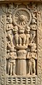 Adoration of the pillar of Ashoka, Sanchi Stupa no. 3.