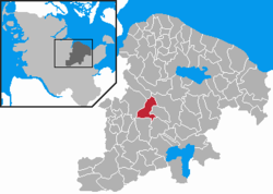 Elhelyezkedése Schleswig-Holstein térképén