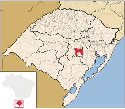 Localização de Rio Pardo no Rio Grande do Sul