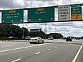 Garden State Parkway split into local and express lanes in Sayreville, New Jersey