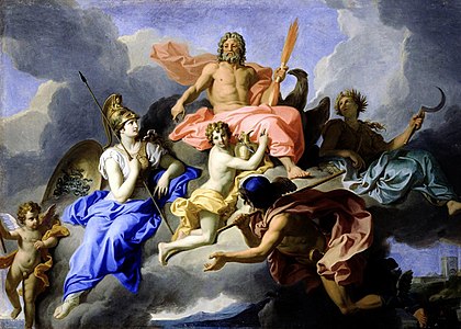 Minerva og Jupiters triumf (1706) av René-Antoine Houasse