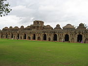 Gajashaala, or elephant's stable, was built by the Vijayanagar rulers for their war elephants.[271]