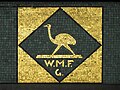 Mozaïek met het oude logo van WMF, Berlijn