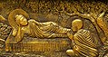 Złoty relief przedstawiający Buddę z Trowulanu
