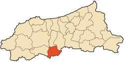 Localização da cidade dentro da província de Jijel