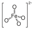 Wireframe model of aromatised ferrate