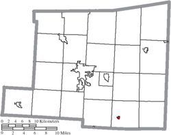 Location of Martinsburg in Knox County