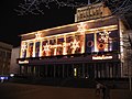 L'Hôtel de ville de Brest illuminé lors du "Marché de Noël" 2007