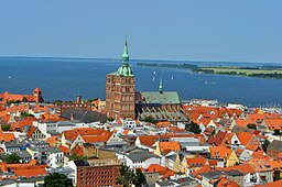 Stralsund sett från Mariakyrkans torn