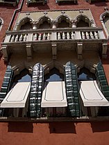 Windows and balcony