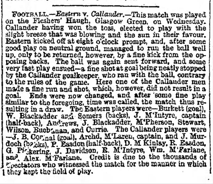 File:Match report for Callander v Eastern, Glasgow Herald, 20 June 1873.jpg