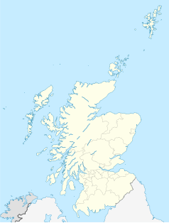 Mapa konturowa Szkocji, na dole nieco na prawo znajduje się punkt z opisem „Blackburn”