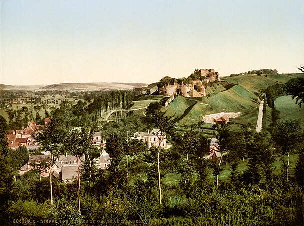 Ruins of the Castle of Arques, near Dieppe, France, c. 1895